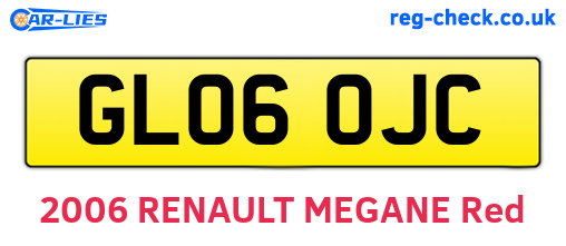 GL06OJC are the vehicle registration plates.