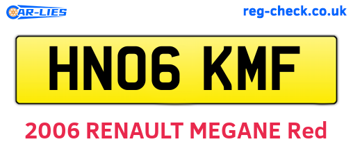 HN06KMF are the vehicle registration plates.