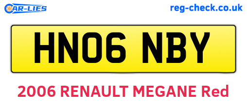 HN06NBY are the vehicle registration plates.