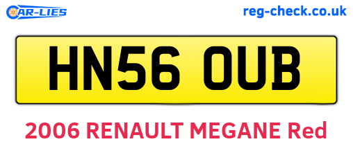 HN56OUB are the vehicle registration plates.