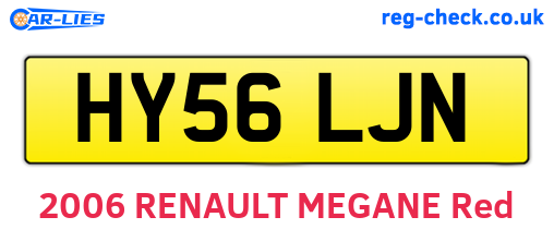 HY56LJN are the vehicle registration plates.