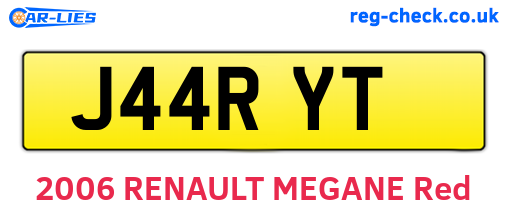 J44RYT are the vehicle registration plates.