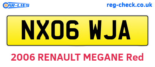 NX06WJA are the vehicle registration plates.
