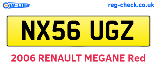 NX56UGZ are the vehicle registration plates.