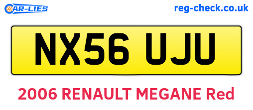 NX56UJU are the vehicle registration plates.