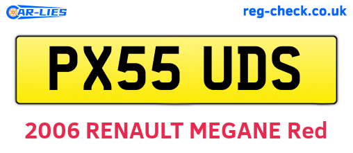 PX55UDS are the vehicle registration plates.