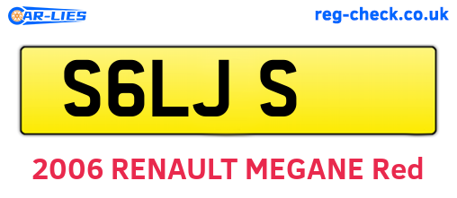 S6LJS are the vehicle registration plates.