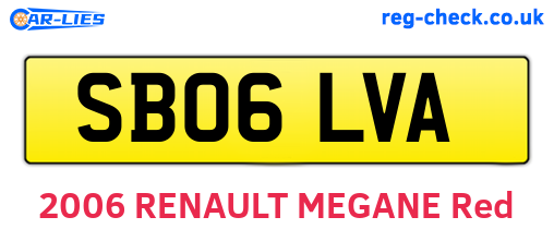 SB06LVA are the vehicle registration plates.