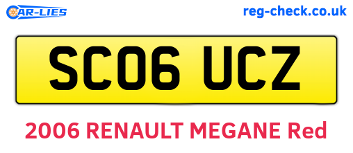 SC06UCZ are the vehicle registration plates.