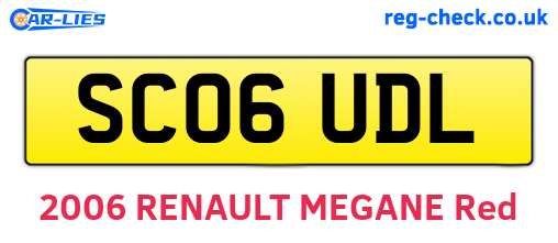 SC06UDL are the vehicle registration plates.