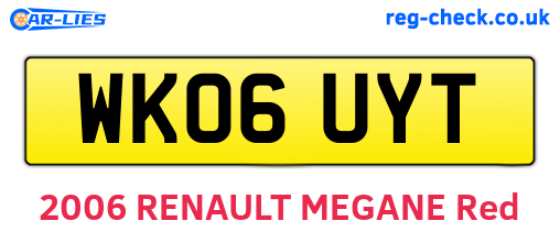 WK06UYT are the vehicle registration plates.