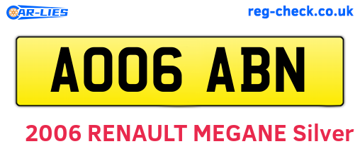 AO06ABN are the vehicle registration plates.