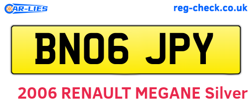 BN06JPY are the vehicle registration plates.