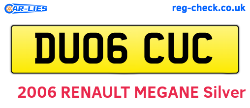 DU06CUC are the vehicle registration plates.