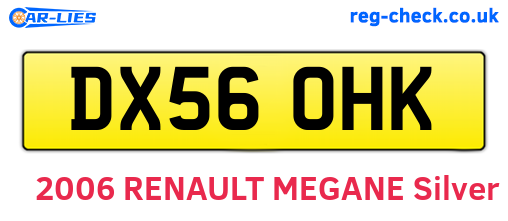 DX56OHK are the vehicle registration plates.