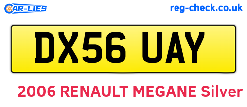 DX56UAY are the vehicle registration plates.