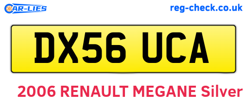 DX56UCA are the vehicle registration plates.
