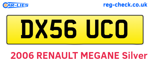 DX56UCO are the vehicle registration plates.