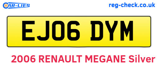 EJ06DYM are the vehicle registration plates.