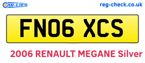 FN06XCS are the vehicle registration plates.