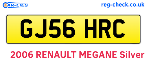 GJ56HRC are the vehicle registration plates.