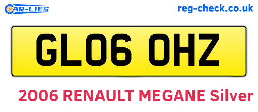 GL06OHZ are the vehicle registration plates.