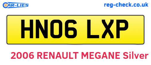 HN06LXP are the vehicle registration plates.