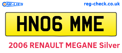 HN06MME are the vehicle registration plates.