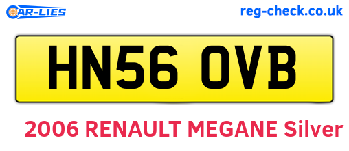 HN56OVB are the vehicle registration plates.