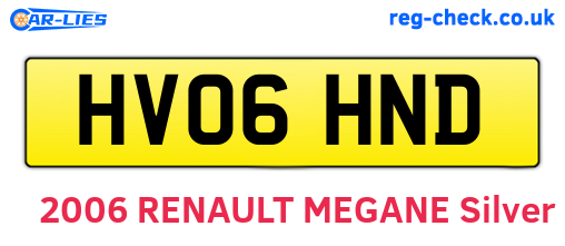 HV06HND are the vehicle registration plates.