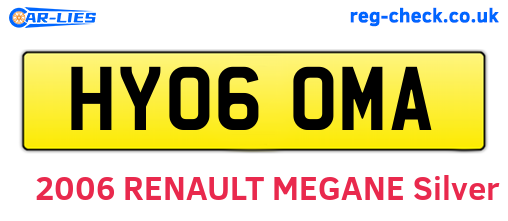 HY06OMA are the vehicle registration plates.
