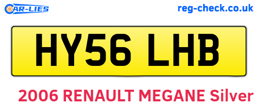 HY56LHB are the vehicle registration plates.