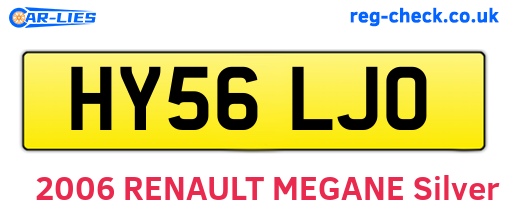 HY56LJO are the vehicle registration plates.