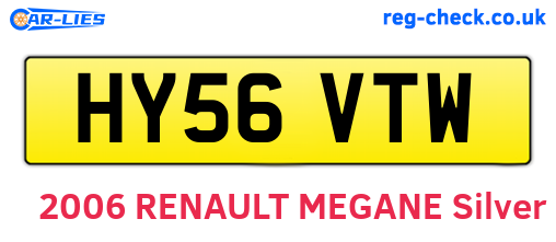 HY56VTW are the vehicle registration plates.