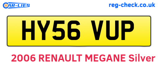 HY56VUP are the vehicle registration plates.