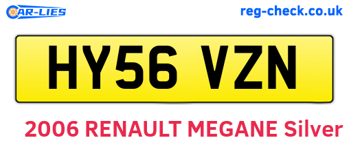HY56VZN are the vehicle registration plates.