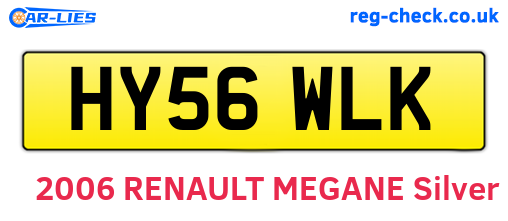 HY56WLK are the vehicle registration plates.