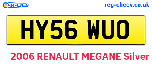 HY56WUO are the vehicle registration plates.