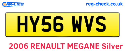 HY56WVS are the vehicle registration plates.