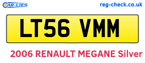 LT56VMM are the vehicle registration plates.
