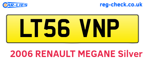 LT56VNP are the vehicle registration plates.