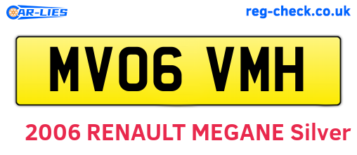 MV06VMH are the vehicle registration plates.