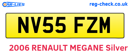 NV55FZM are the vehicle registration plates.