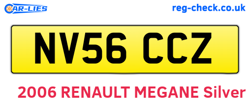 NV56CCZ are the vehicle registration plates.