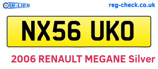 NX56UKO are the vehicle registration plates.