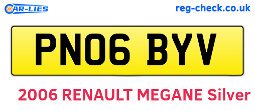 PN06BYV are the vehicle registration plates.