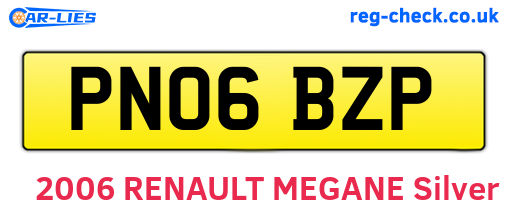 PN06BZP are the vehicle registration plates.