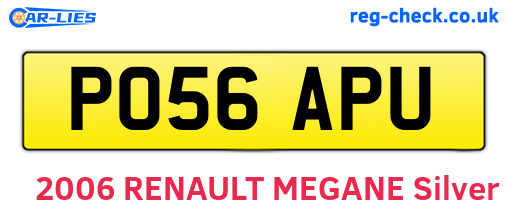PO56APU are the vehicle registration plates.