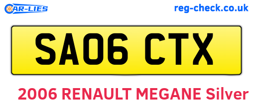 SA06CTX are the vehicle registration plates.