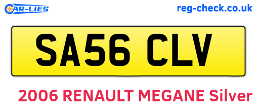 SA56CLV are the vehicle registration plates.